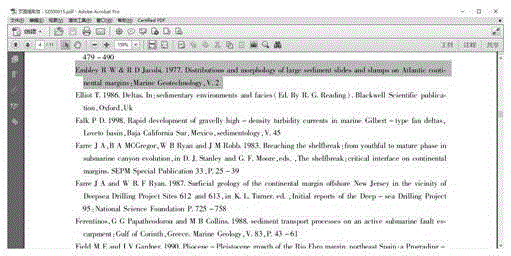 PDF (Portable Document Format) document text extracting method and device