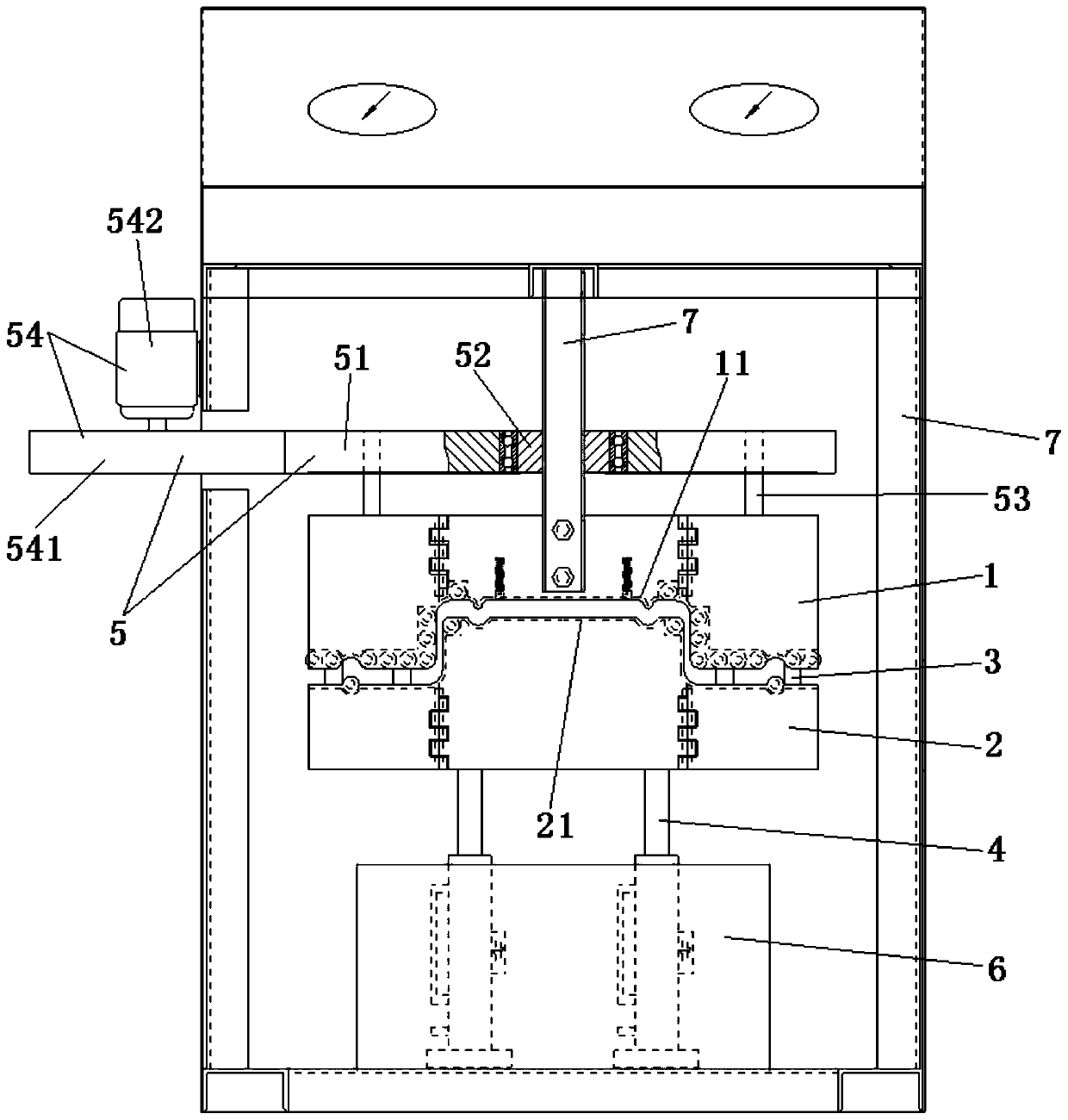 Reinforcing steel bar support one-time forming machine