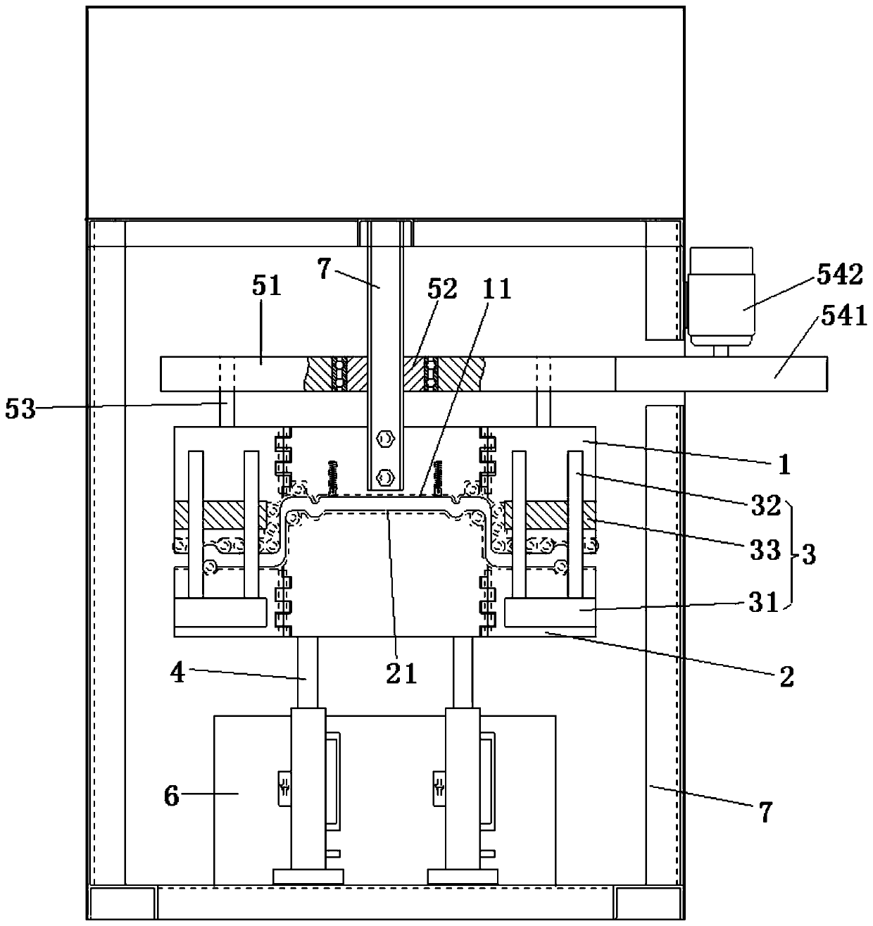 Reinforcing steel bar support one-time forming machine