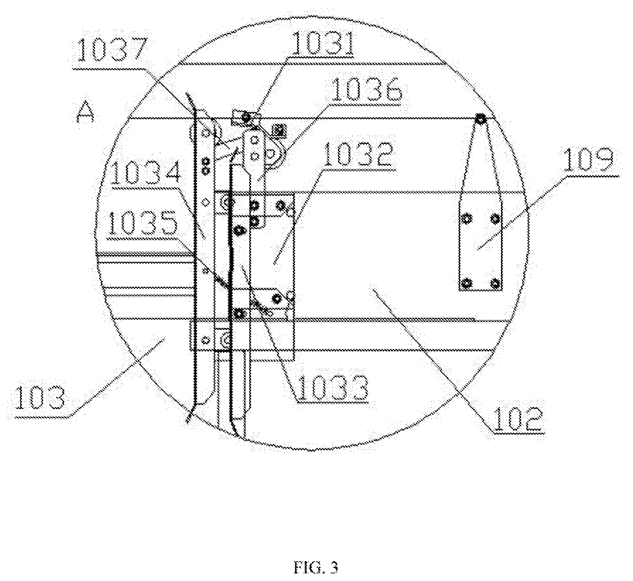 Elevator door system with laterally installed door knife