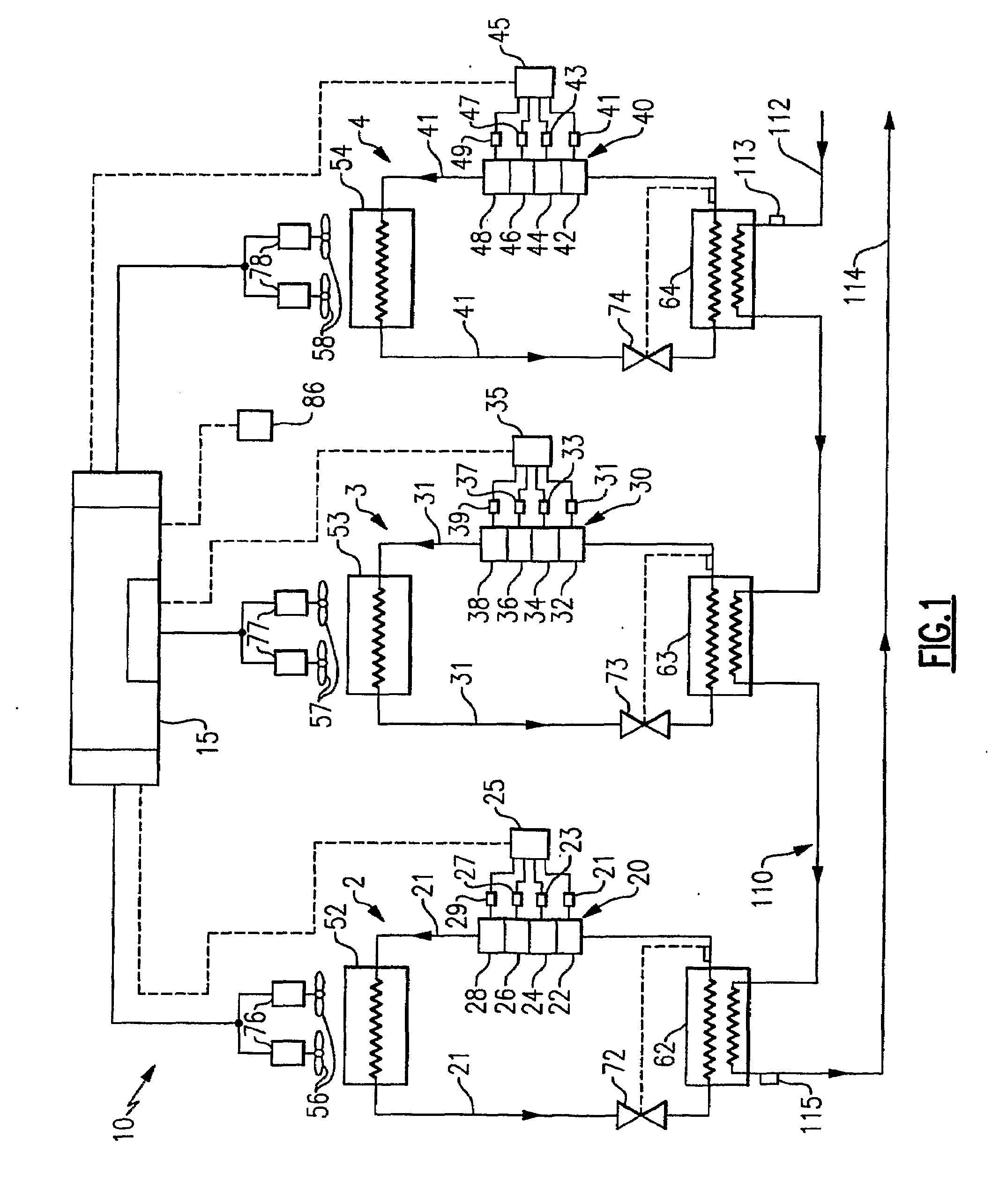 Optimization of air cooled chiller system operation