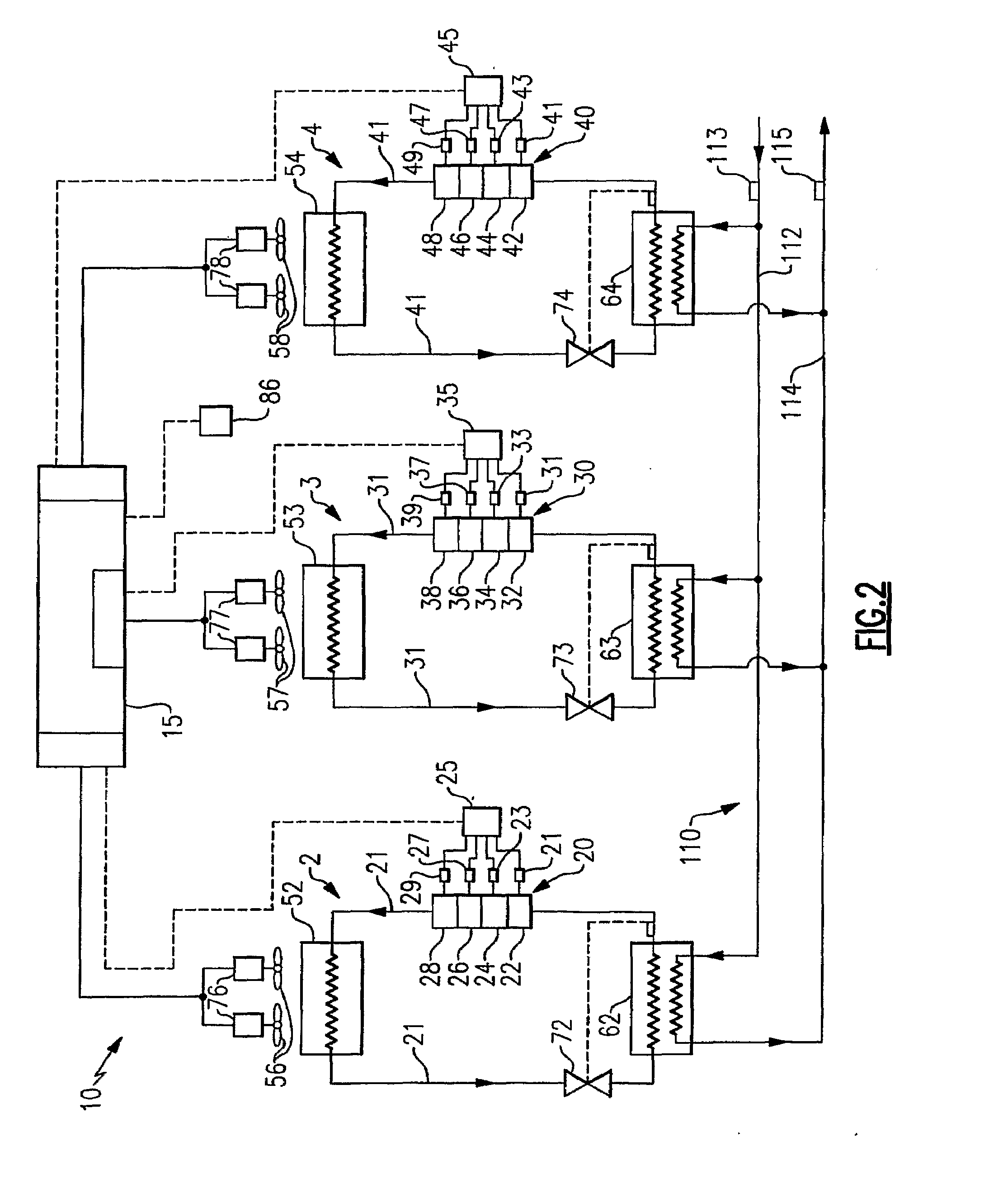 Optimization of air cooled chiller system operation