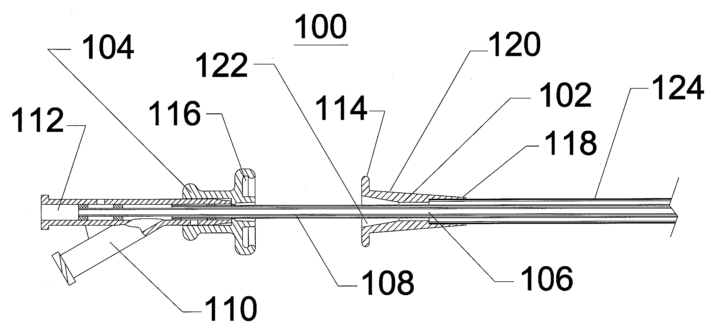 Transluminal sheath hub