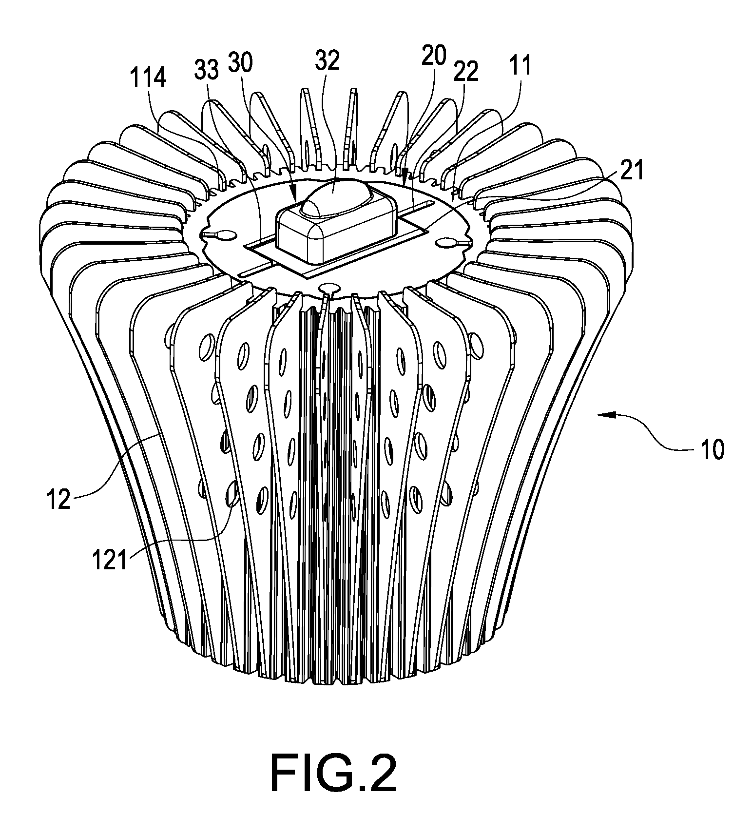 Assembly structure for LED fixture