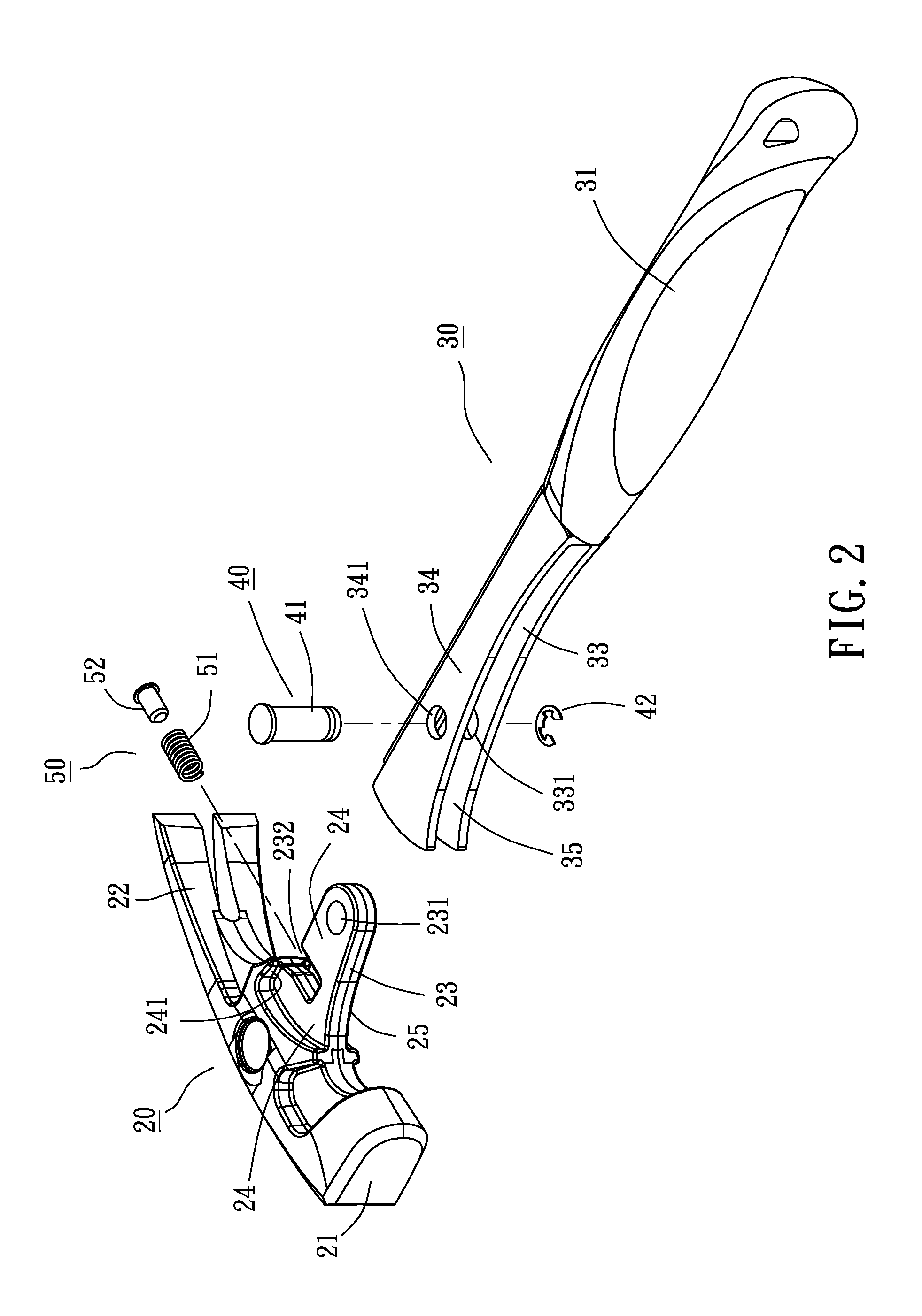 Hammering tool with buffer design