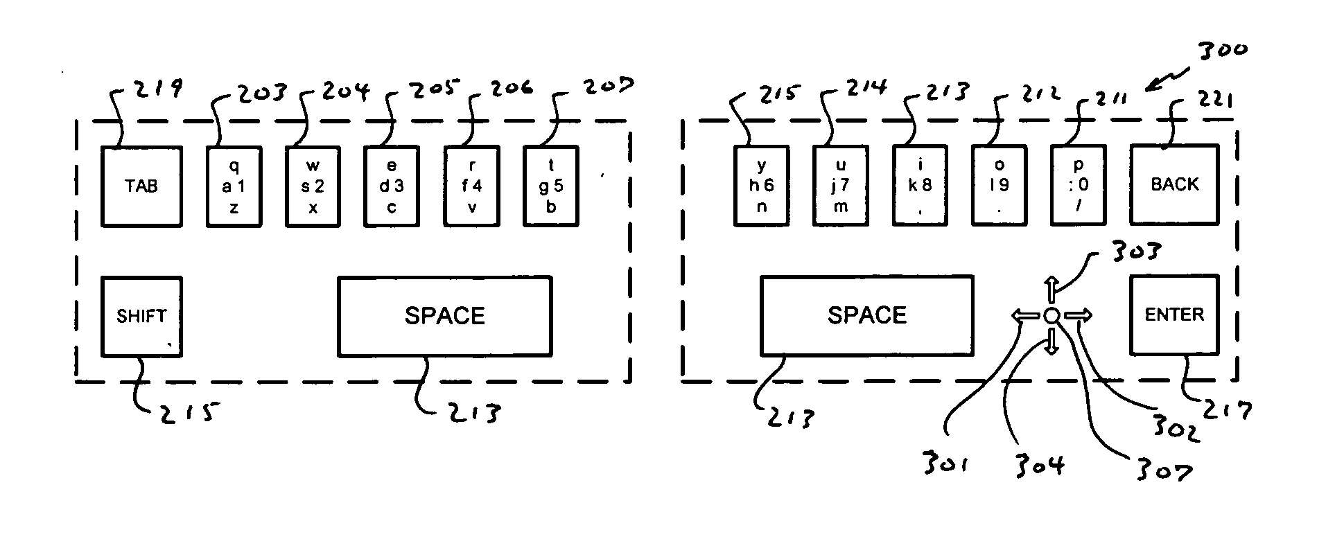 Compressed standardized keyboard