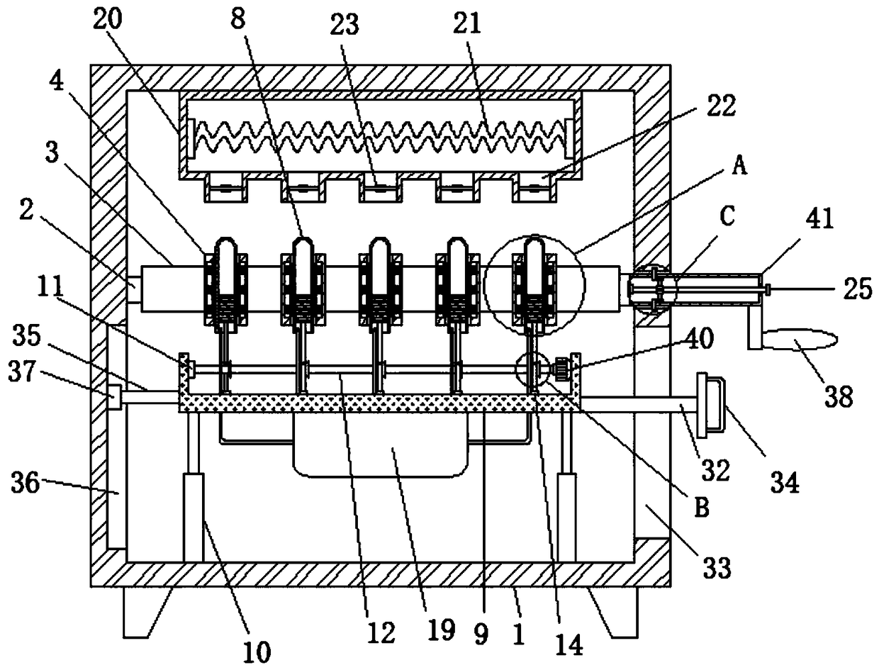 Drying and cleaning integrated device of medical test tube