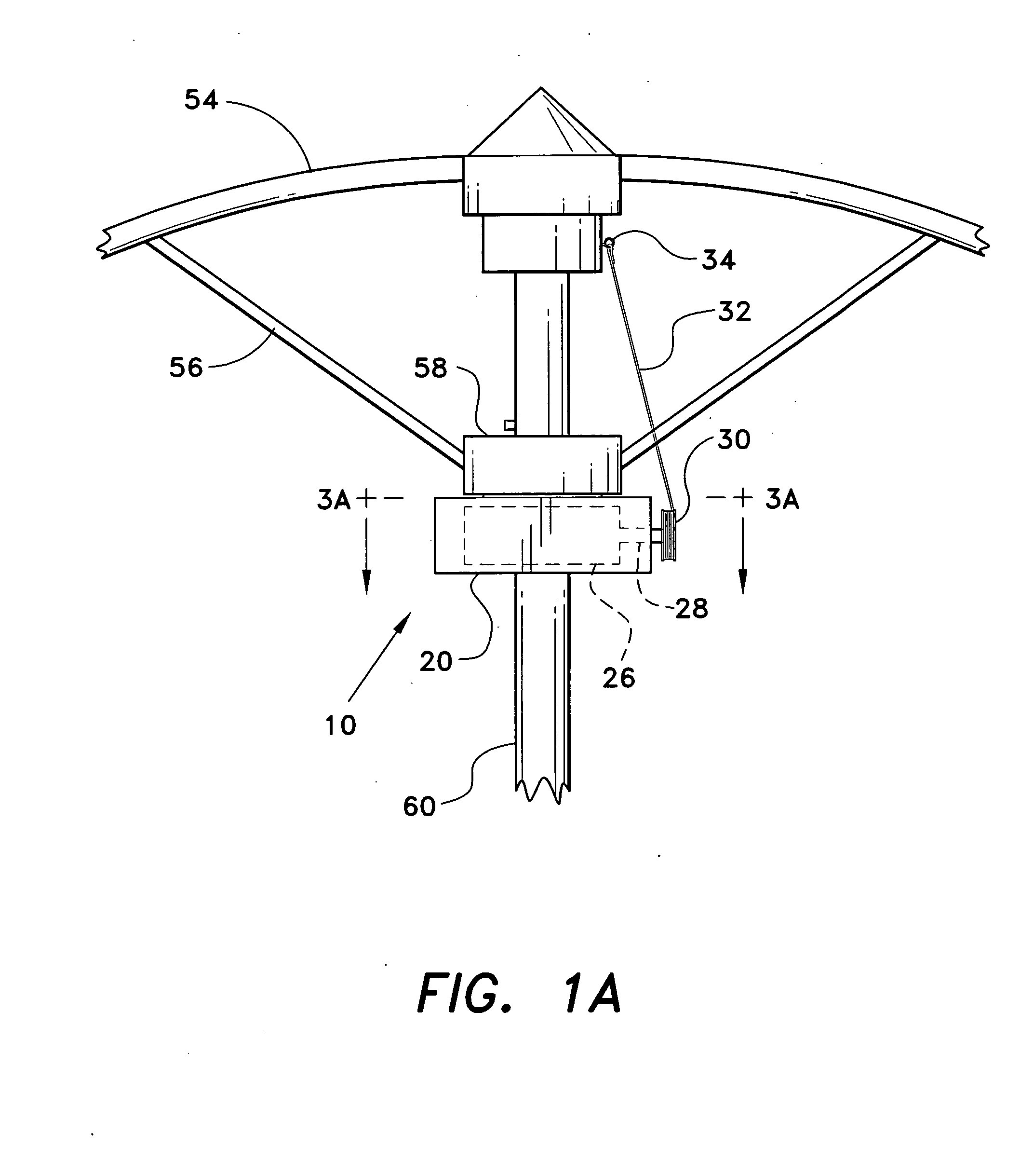 Motor drive for a patio umbrella