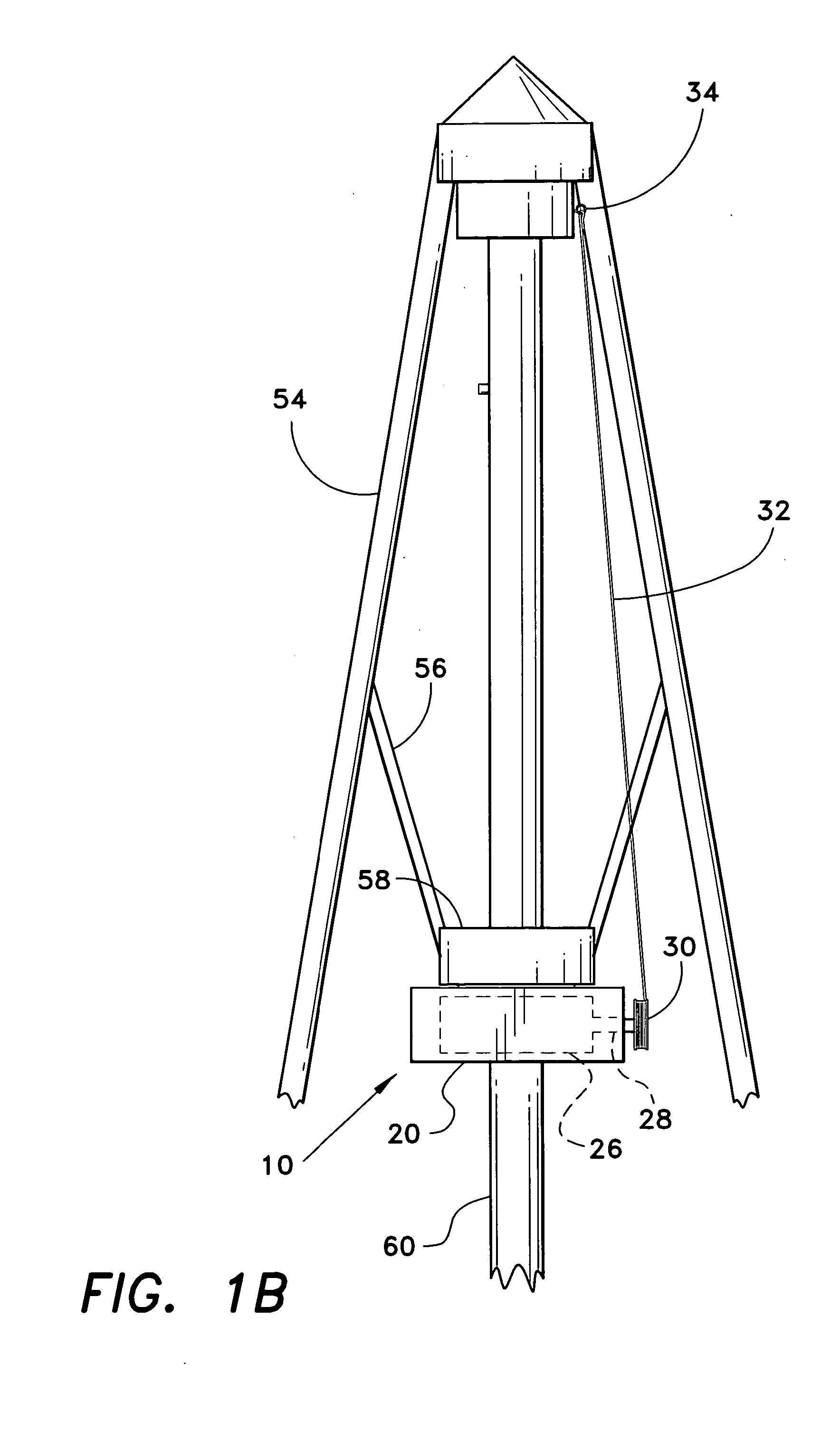 Motor drive for a patio umbrella