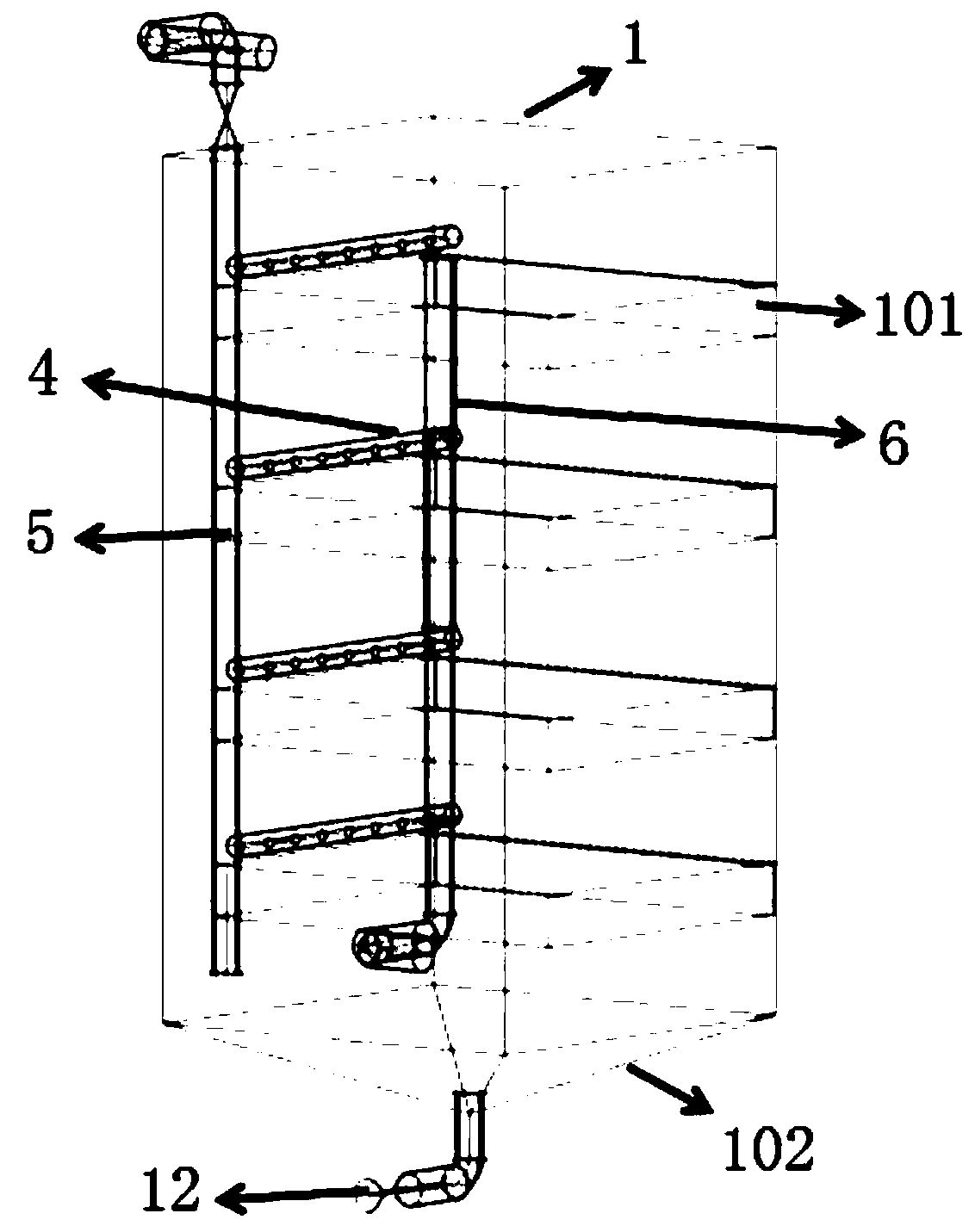 High-efficiency three-dimensional ecological cultivation system for buried shellfish