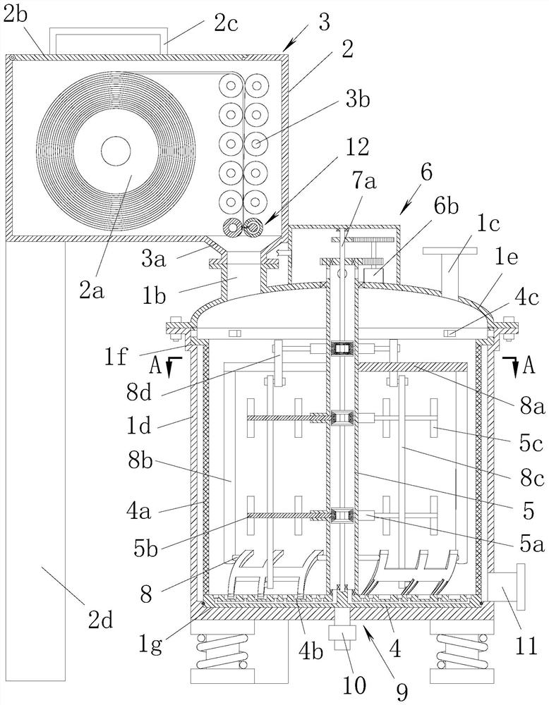 Copper dissolving tank with stirring and shoveling functions for copper foil production