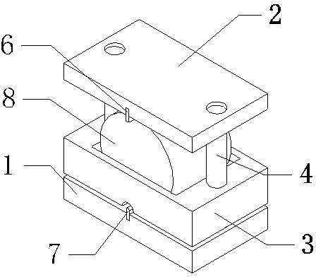 Test auxiliary device for testing tensile strength of rock through Brazilian test