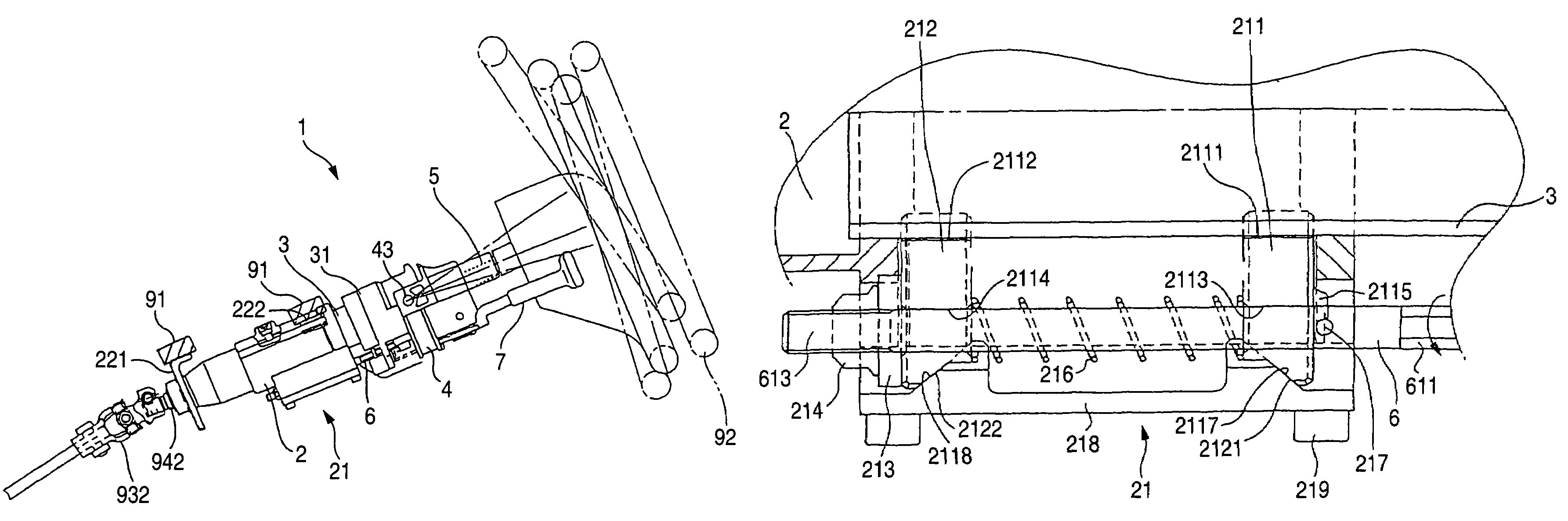 Steering column apparatus