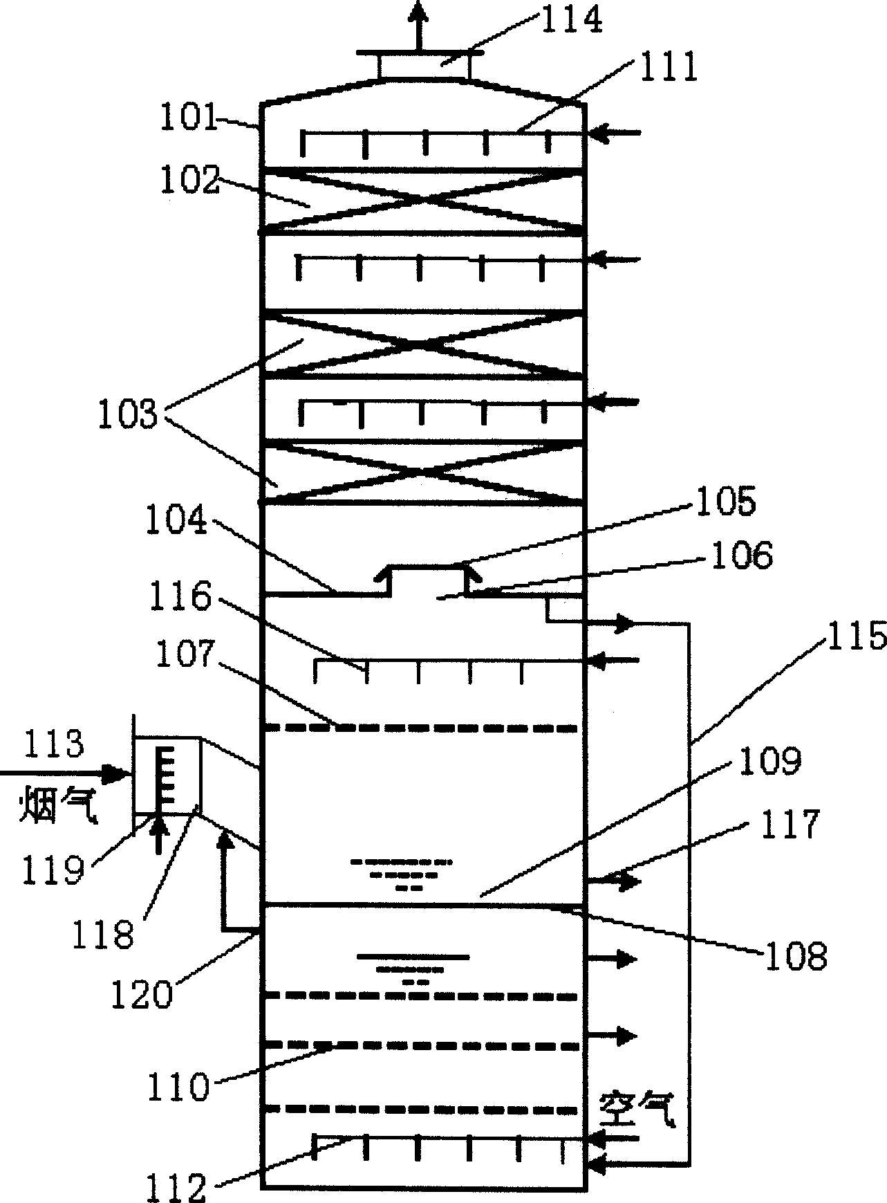 Method and device for producing thiamine from sulfur dioxide in recorered smoke