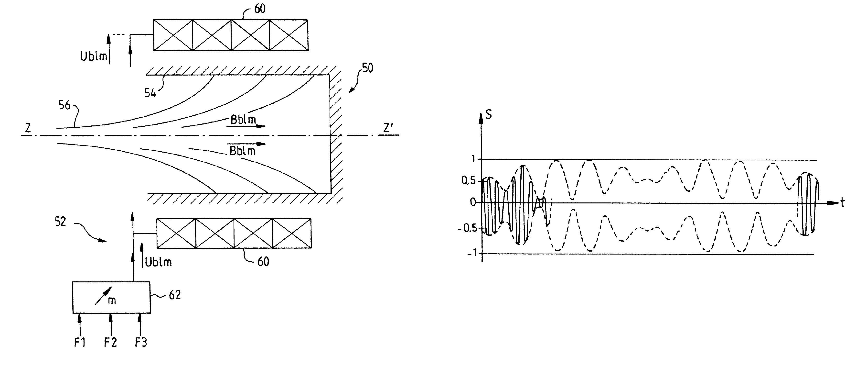 High-power microwave tube with beam spreading in the collector