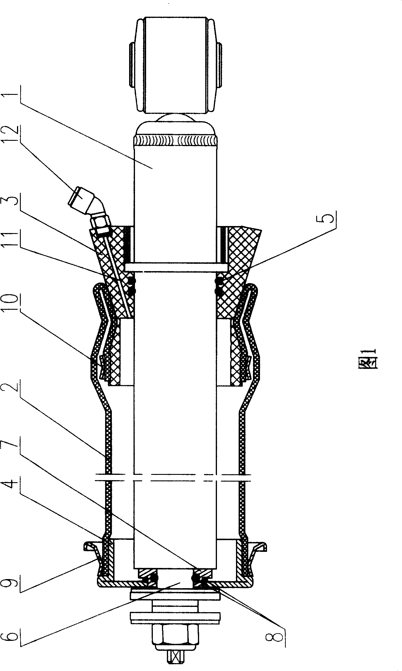 Aerostats type shock absorber