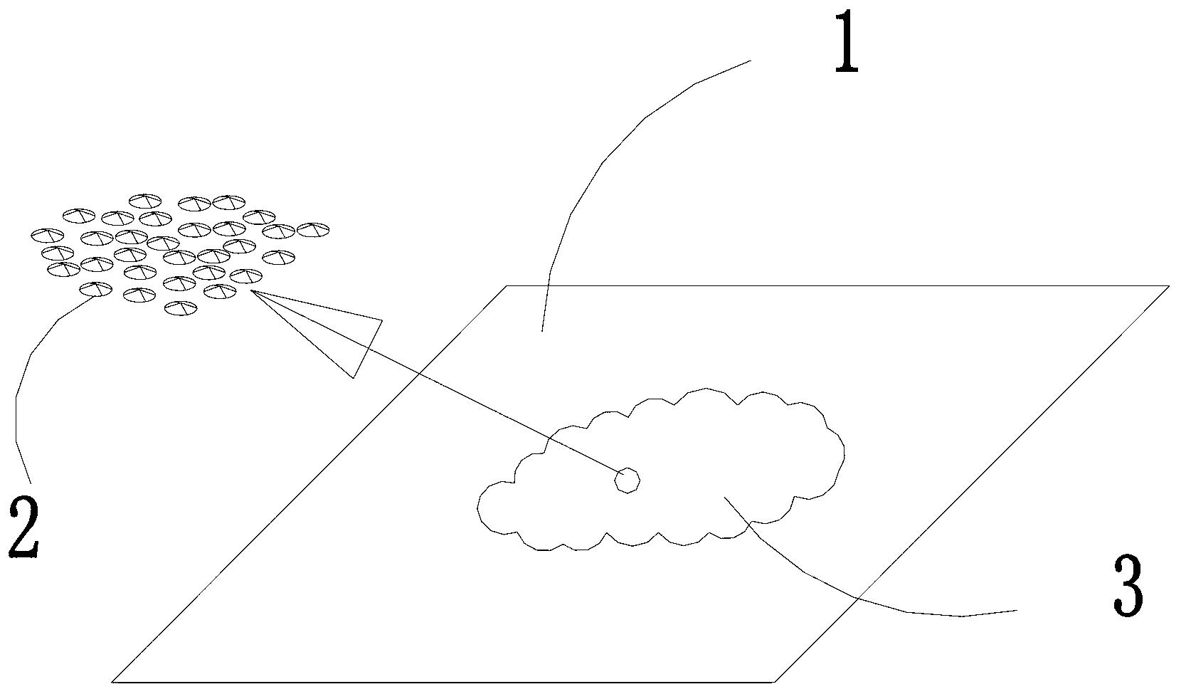 Surface luminous body realizing method with patterning function and device for realizing patterned luminescence