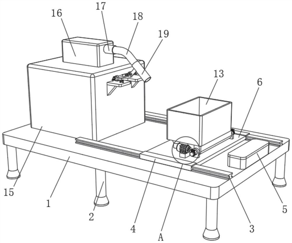 Discharging device with turnover mechanism for sweet potato processing