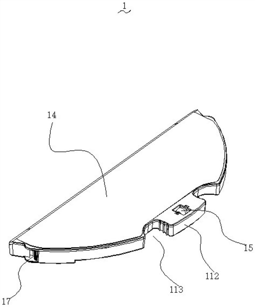 Rag mounting device of sweeping robot