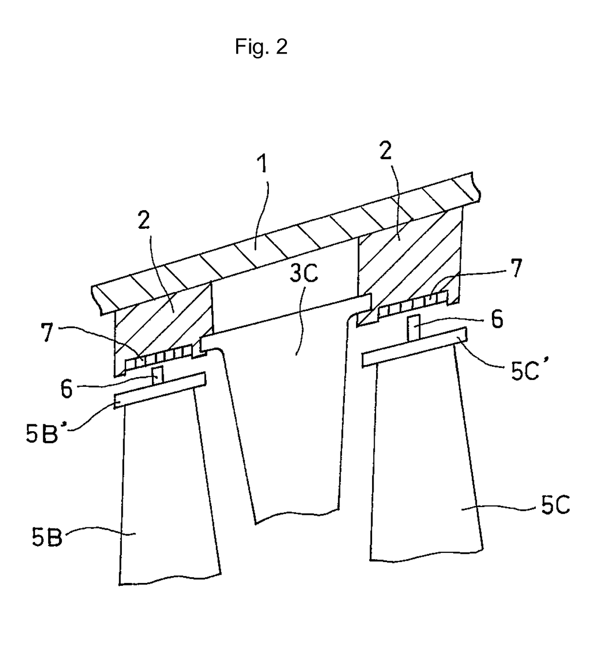 Gas turbine with honeycomb seal