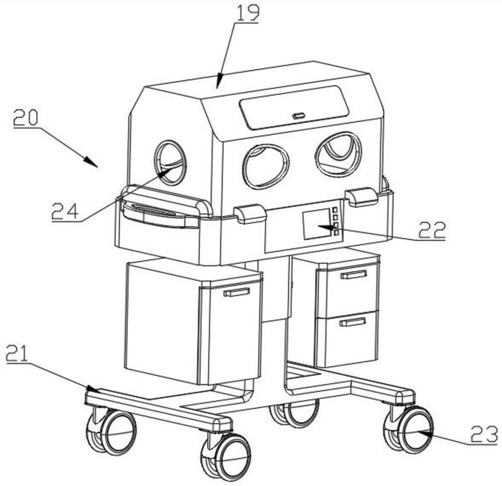 Infant incubator with blue light treatment structure