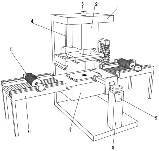 Computer case punch forming device and using method thereof