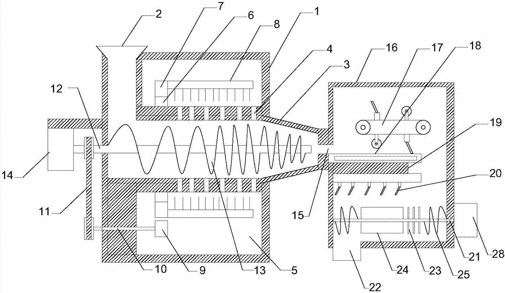 Continuous sludge treatment device