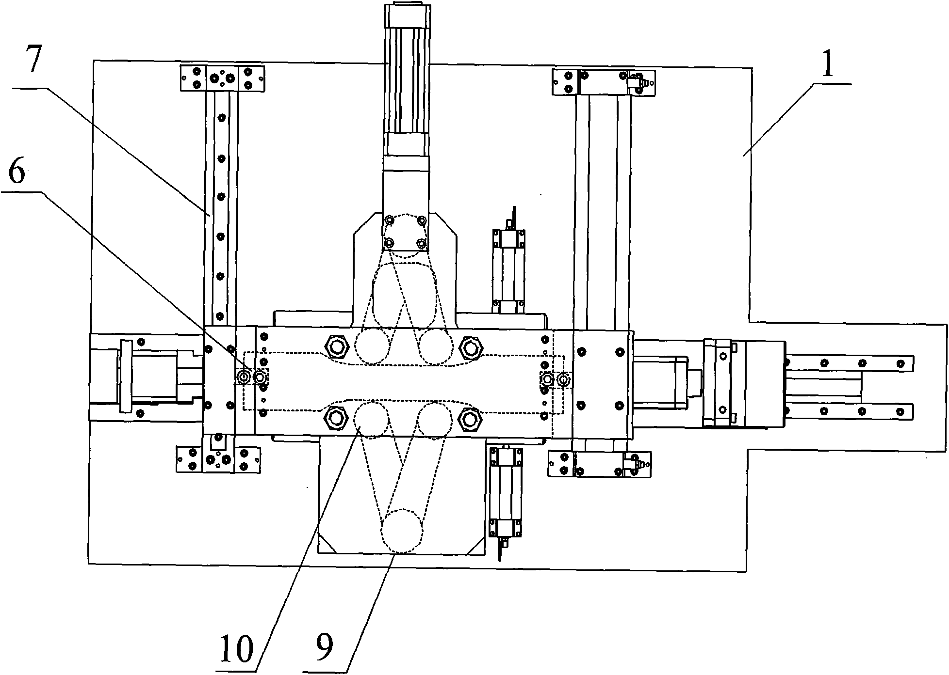 Sample automatic centering size measurement device