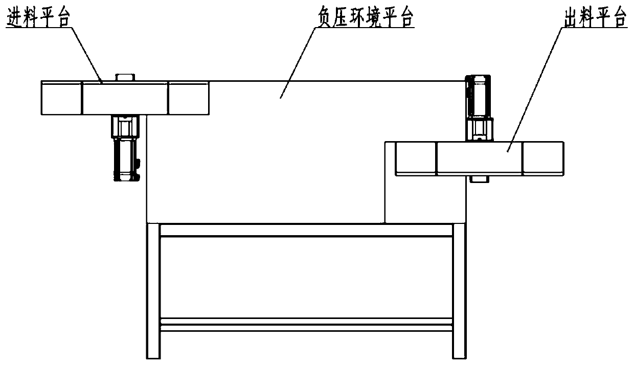 Connecting device and detection method for coming in and going out negative pressure environment