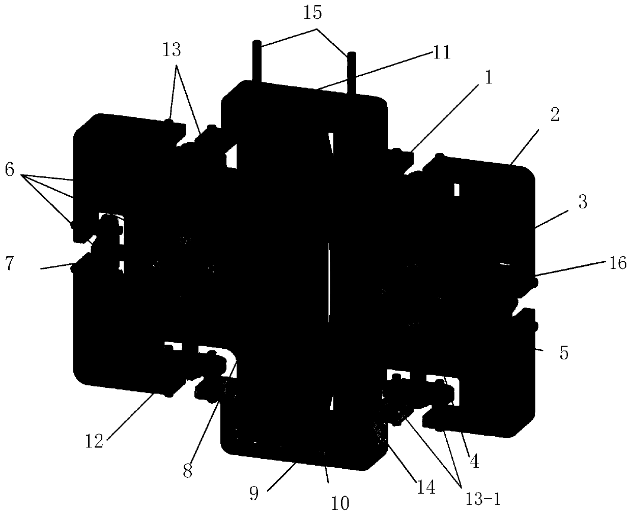 Ultra-fast piezoelectric driving mechanical switch used in a medium-voltage direct-current system and working method