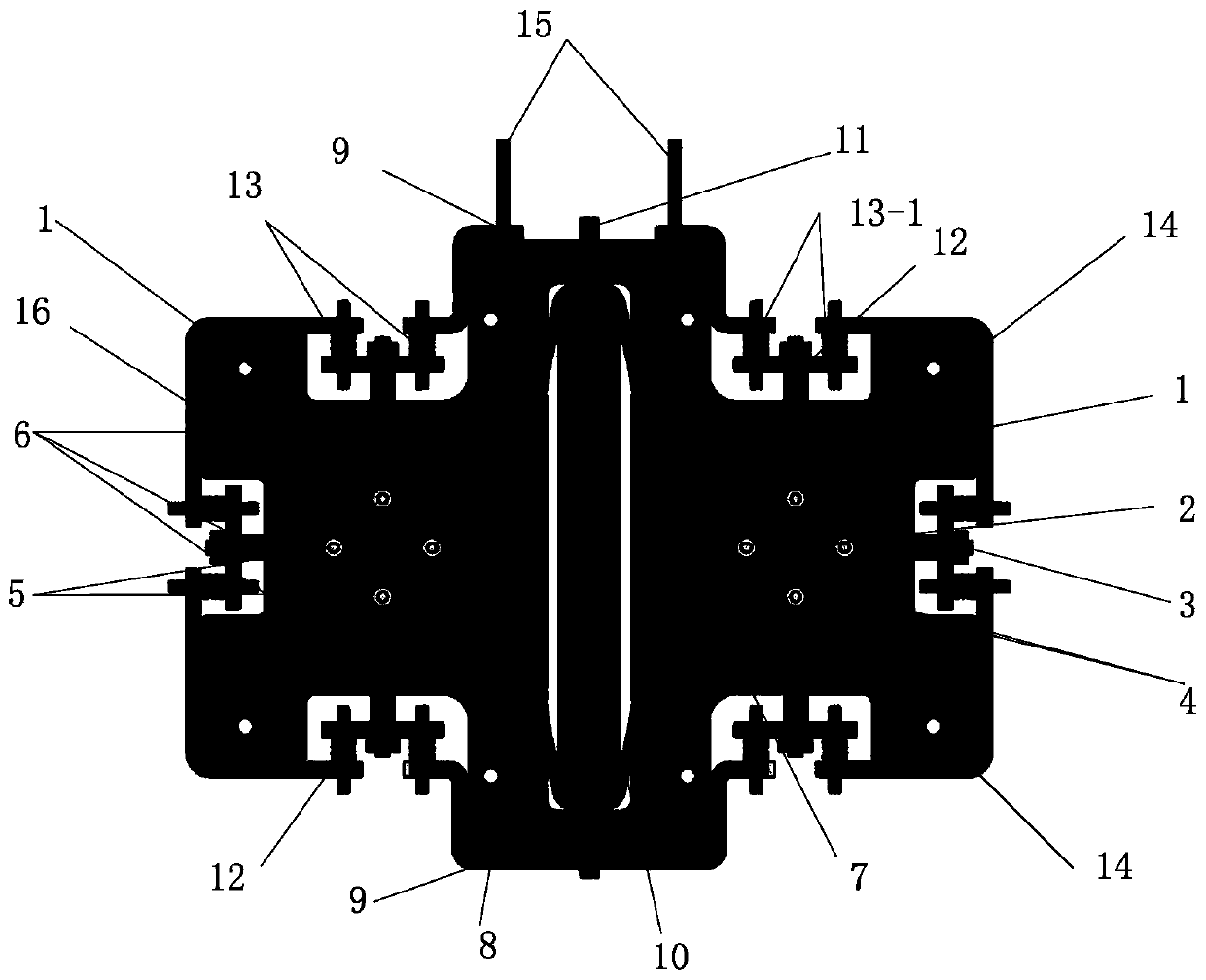 Ultra-fast piezoelectric driving mechanical switch used in a medium-voltage direct-current system and working method