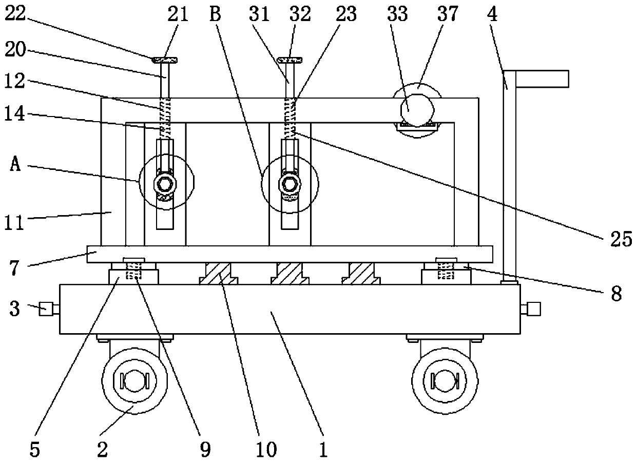 Hydraulic power station rubber pipe collecting device facilitating tensioning degree adjustment