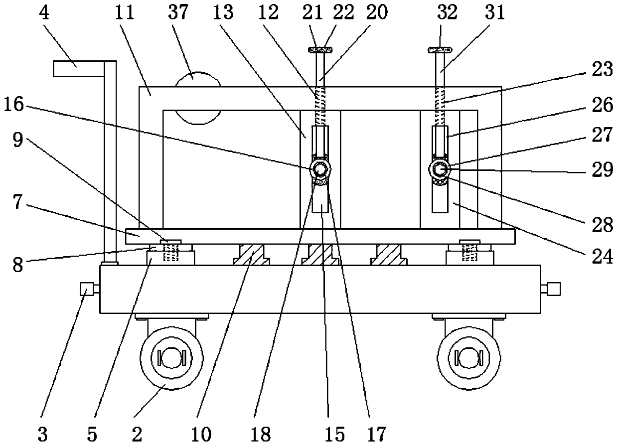 Hydraulic power station rubber pipe collecting device facilitating tensioning degree adjustment