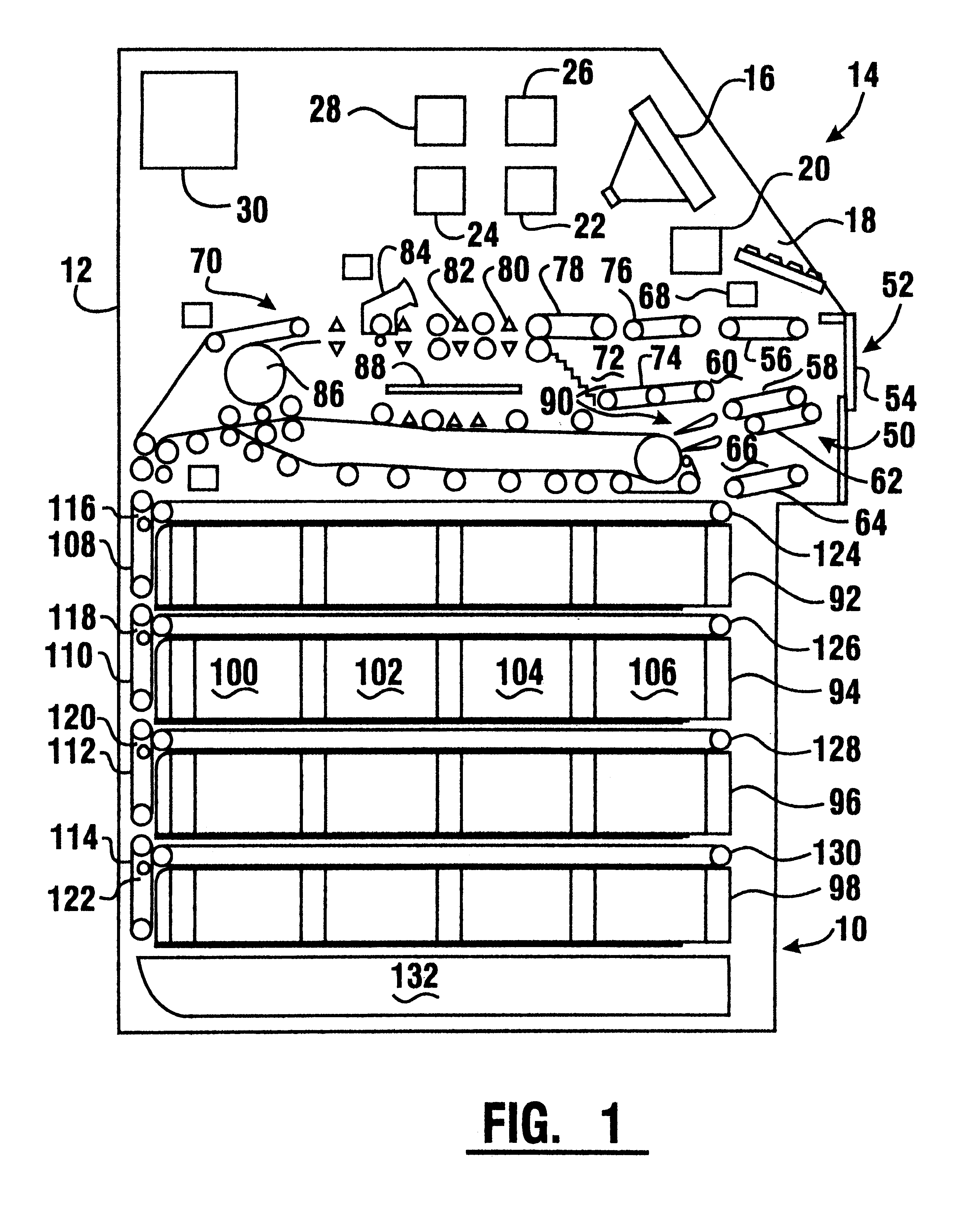 Document sensor for currency recycling automated banking machine