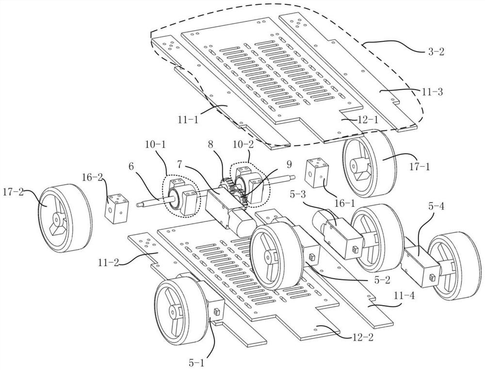 Foldable and reconfigurable variable-wheel-track all-terrain trolley and control method of foldable and reconfigurable variable-wheel-track all-terrain trolley