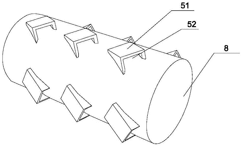 Wet-type blower fan foam whirling current dedusting treatment device