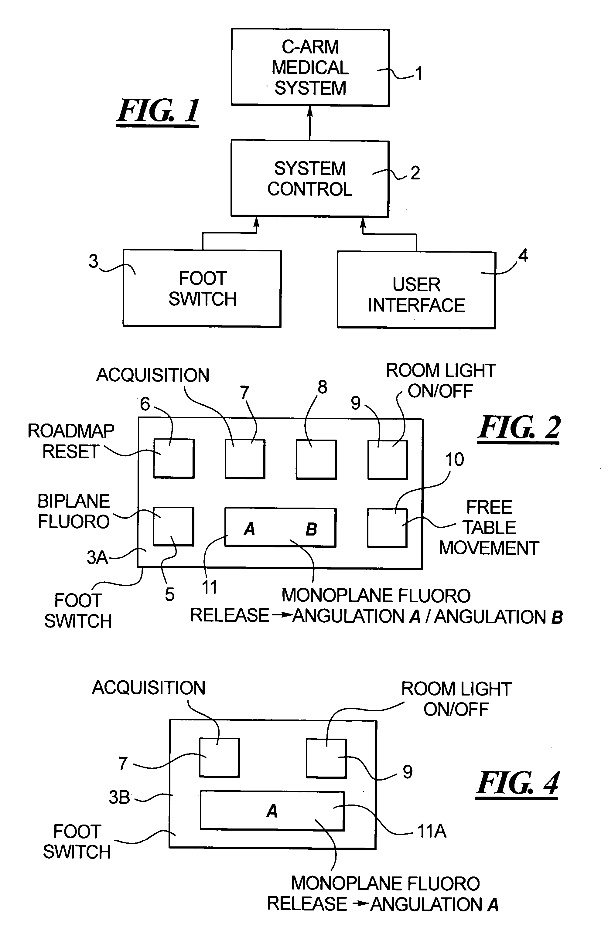 Method and foot switch control for fast angulation changes in an x-ray system