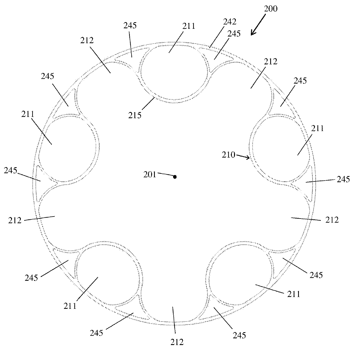 Non-pneumatic support structure