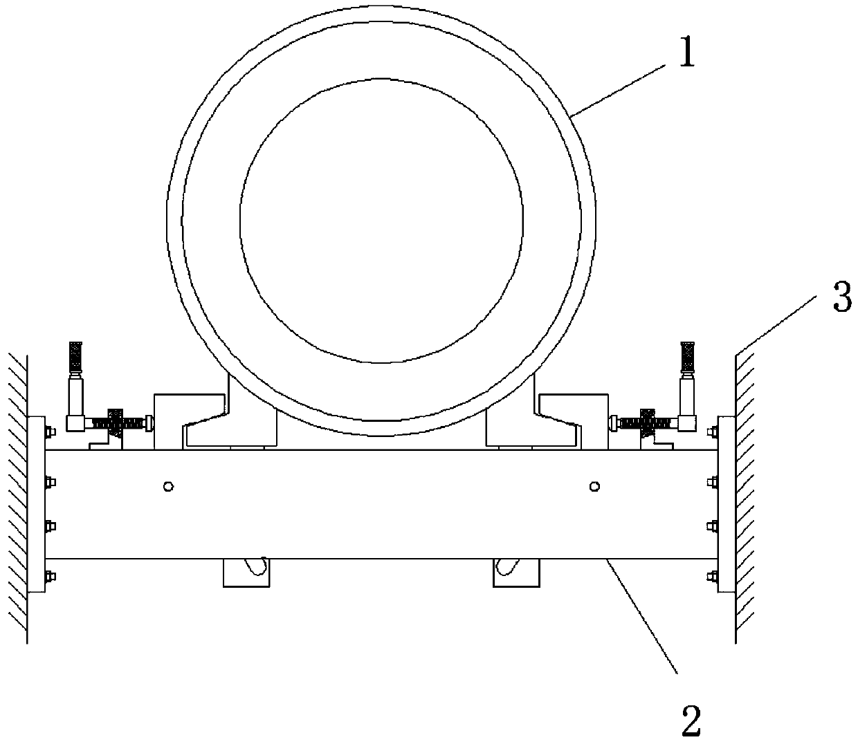 Fixing device for main engine of machine-room-free elevator