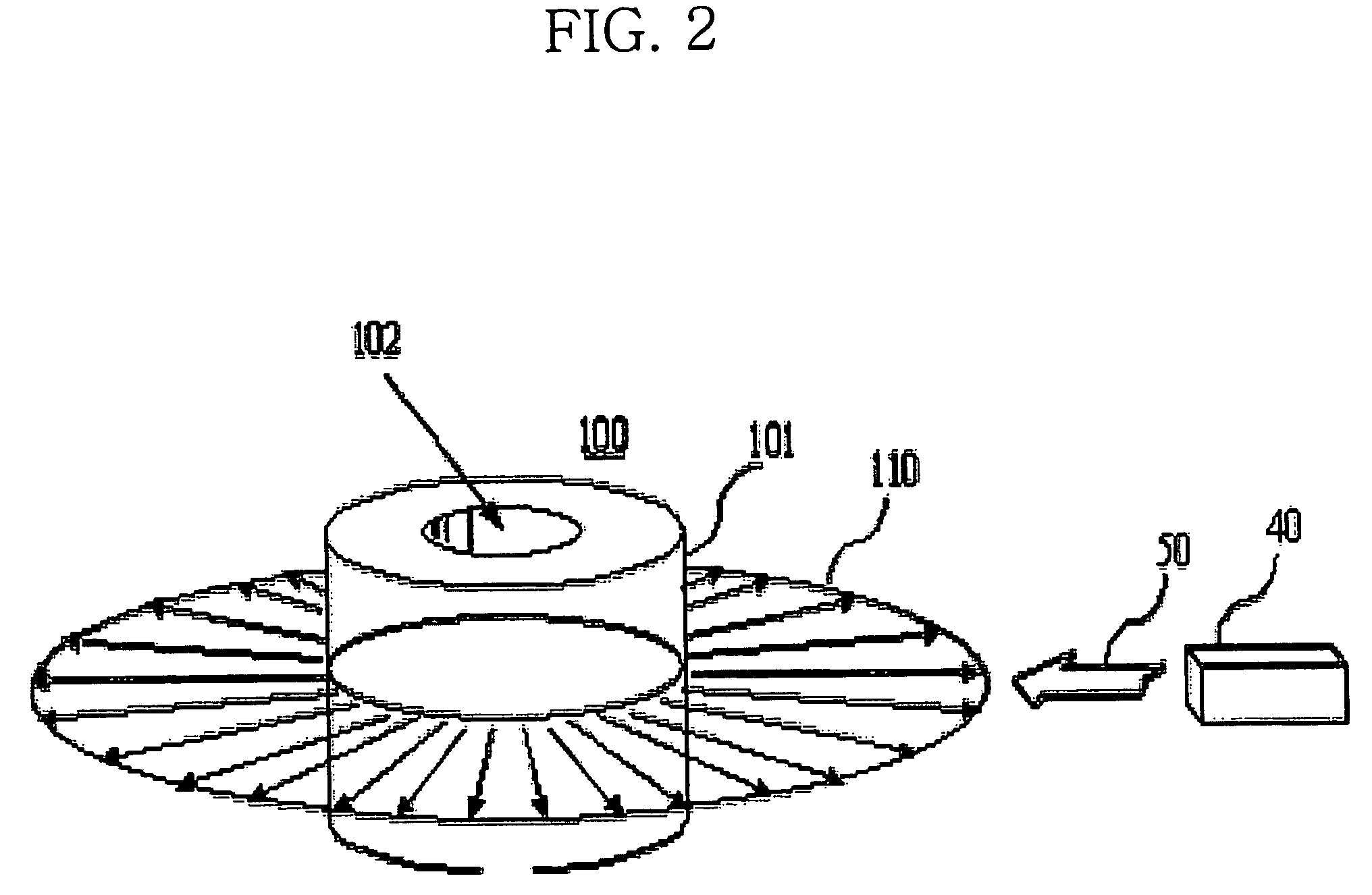 Device for generating plane beam/conical shape beam and security device using generated plane beam/cone beam