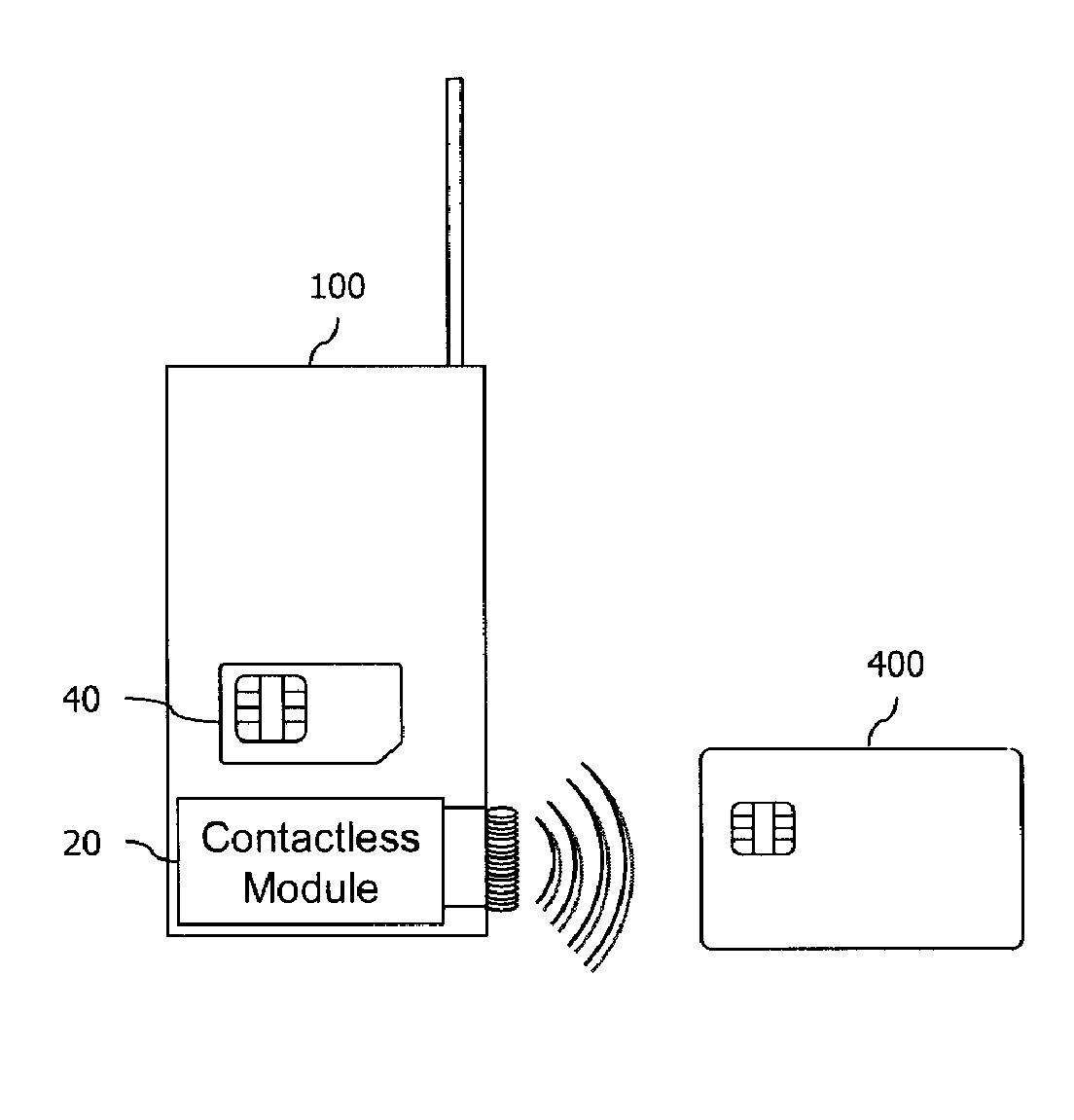 Mobile terminal and method for providing enhanced contactless communication using contactless module