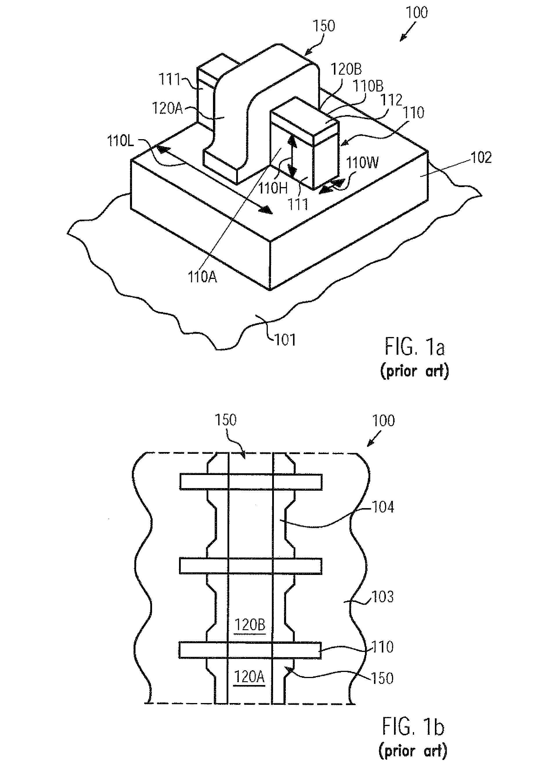 Method for forming double gate and tri-gate transistors on a bulk substrate