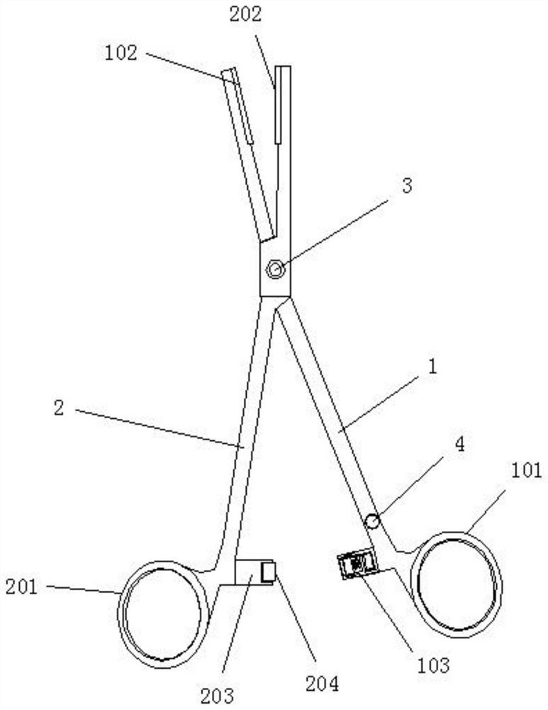 Haemostatic forceps with locking structure for general surgery department