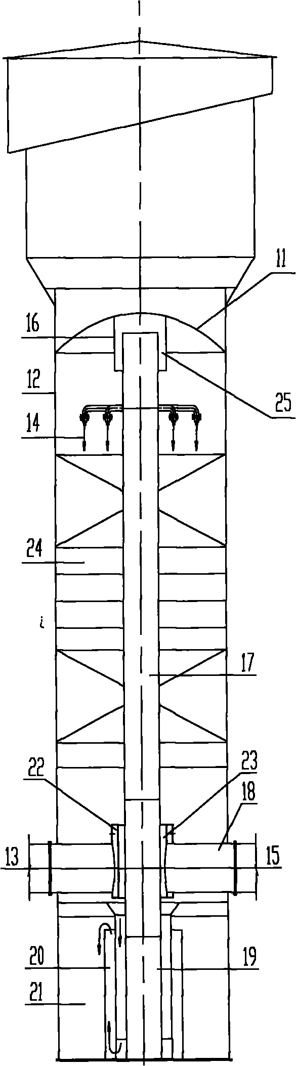 Desulfurizing tower for gas desulfuration by using liquid phase catalytic oxidation