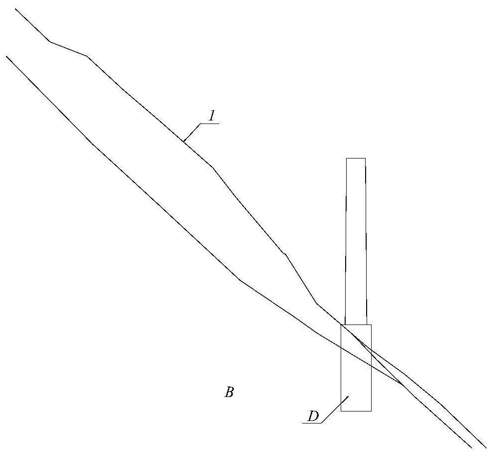 Design method for built-in foundation of high and steep slope bridge