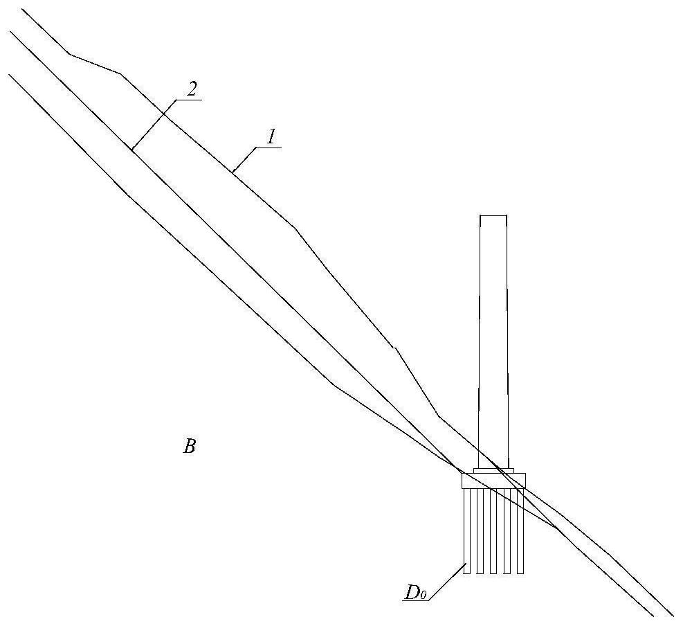 Design method for built-in foundation of high and steep slope bridge