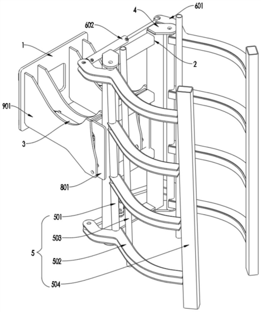 A tipping tire clamp