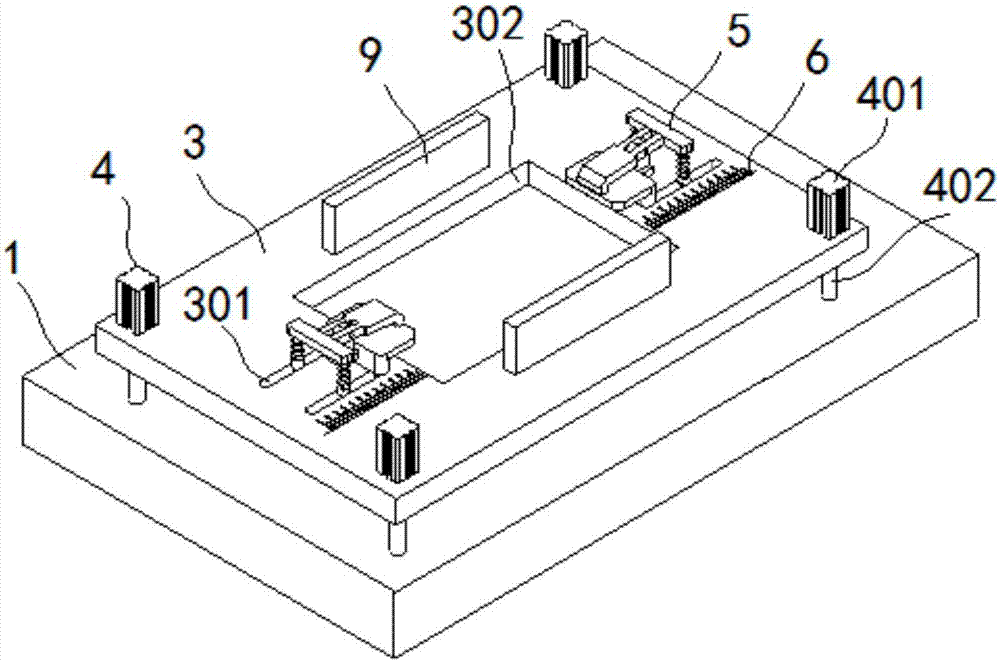 A sheet clamping device for laser cutting equipment