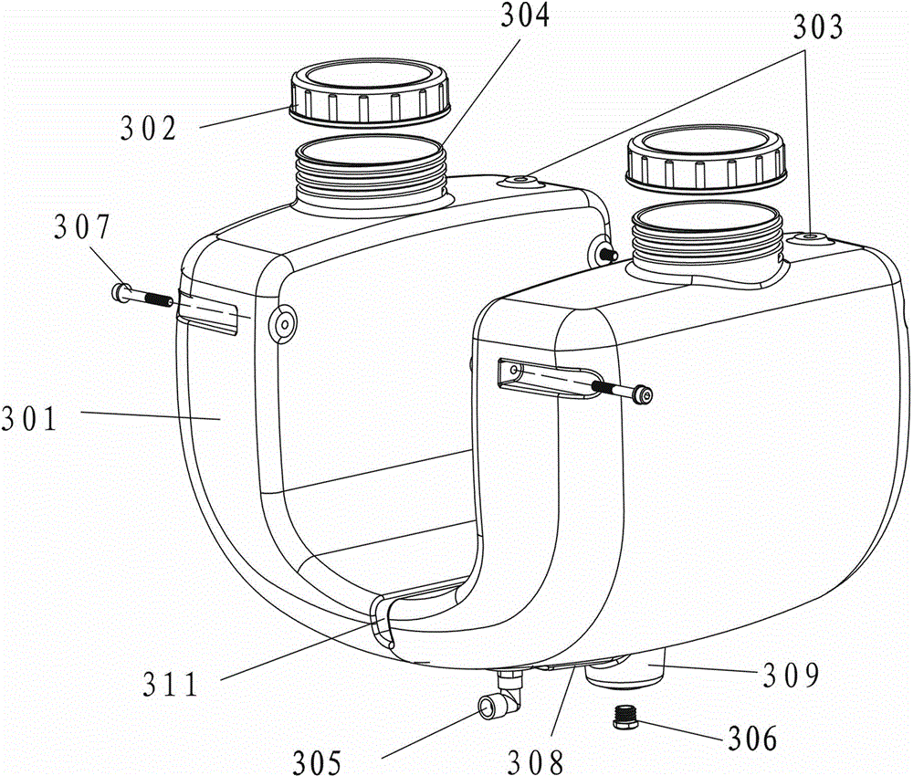 U-shaped pesticide box for agriculture unmanned helicopter