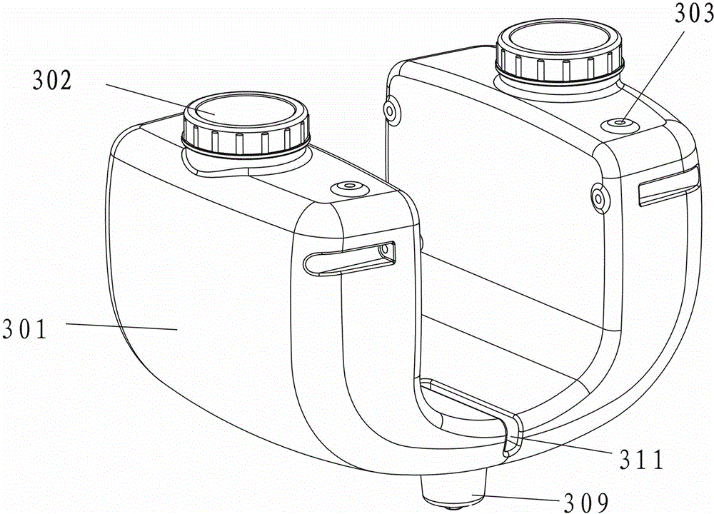 U-shaped pesticide box for agriculture unmanned helicopter